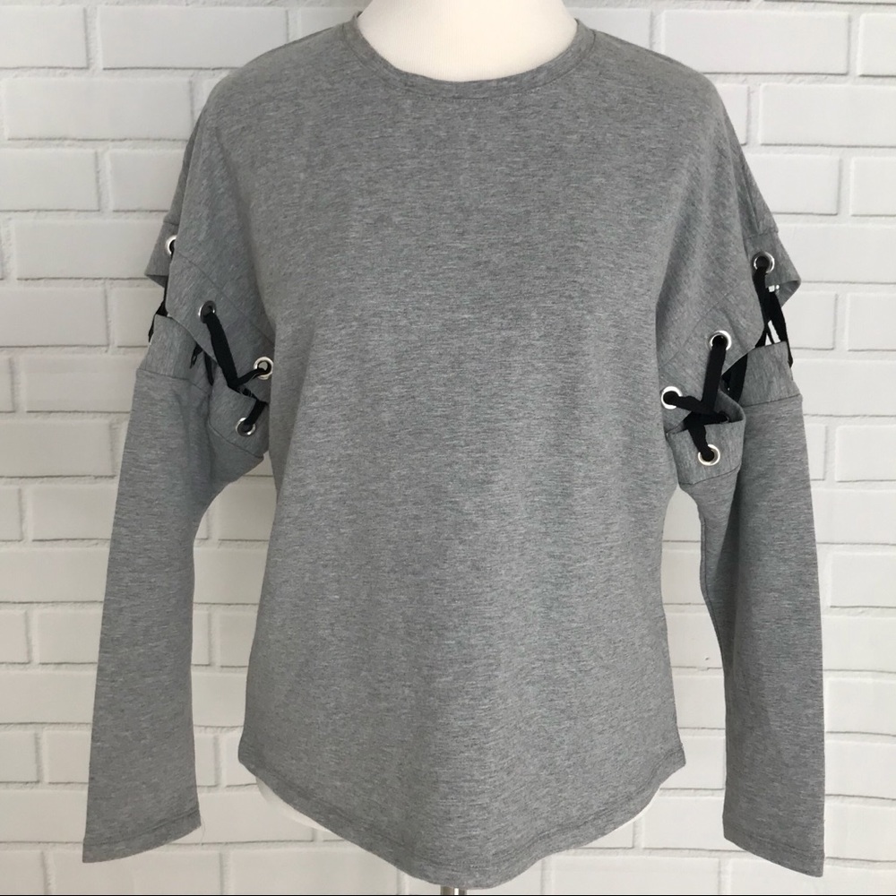 Drew Grey Sweatshirt Laced Sleeves